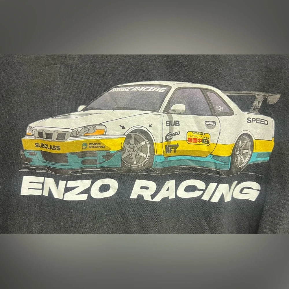 Enzo Racing-Gildan, Soft Style, Size:Large, Black - Picture 3 of 4